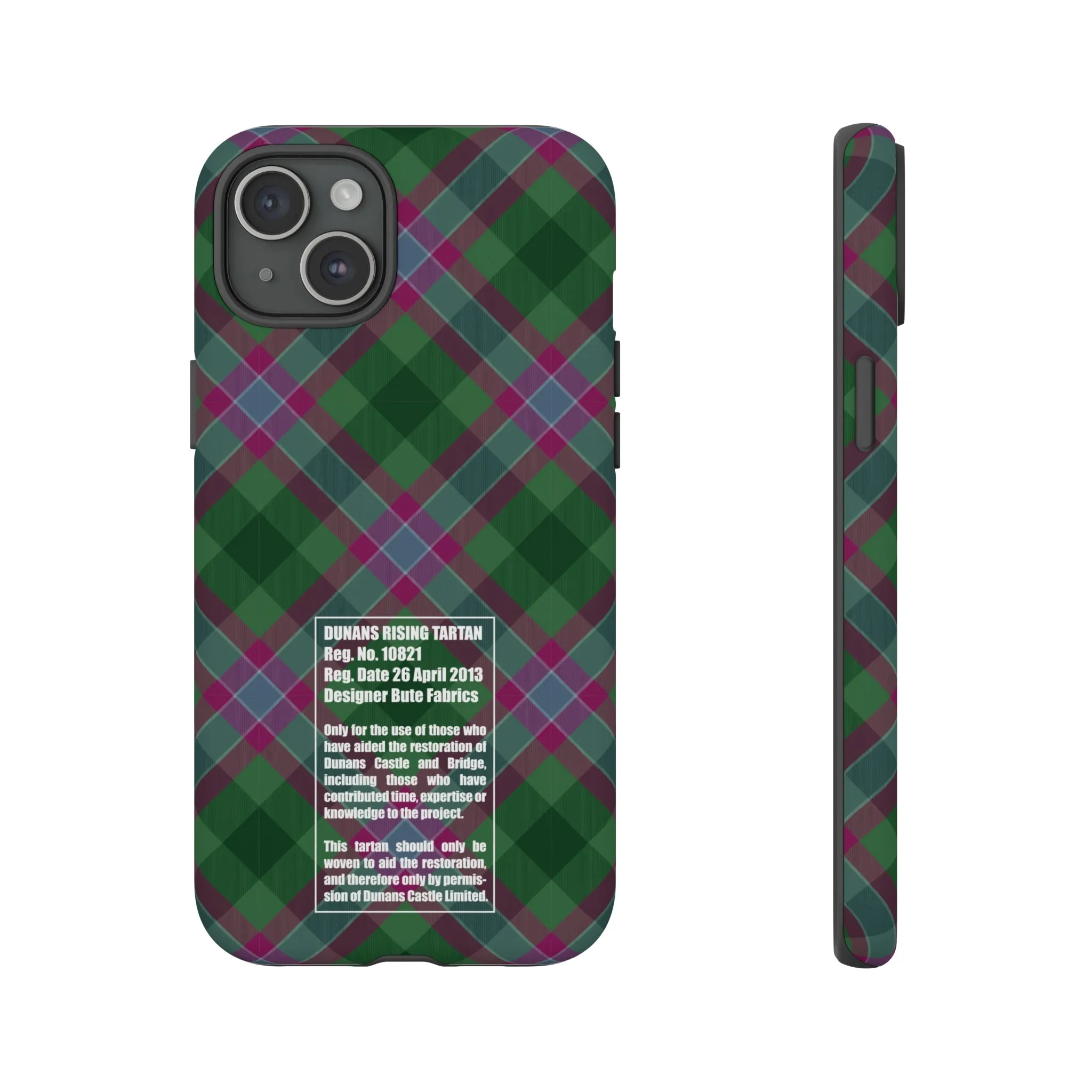 Dunans Rising Tartan, with Official Tartan Stamp, Tough Cases