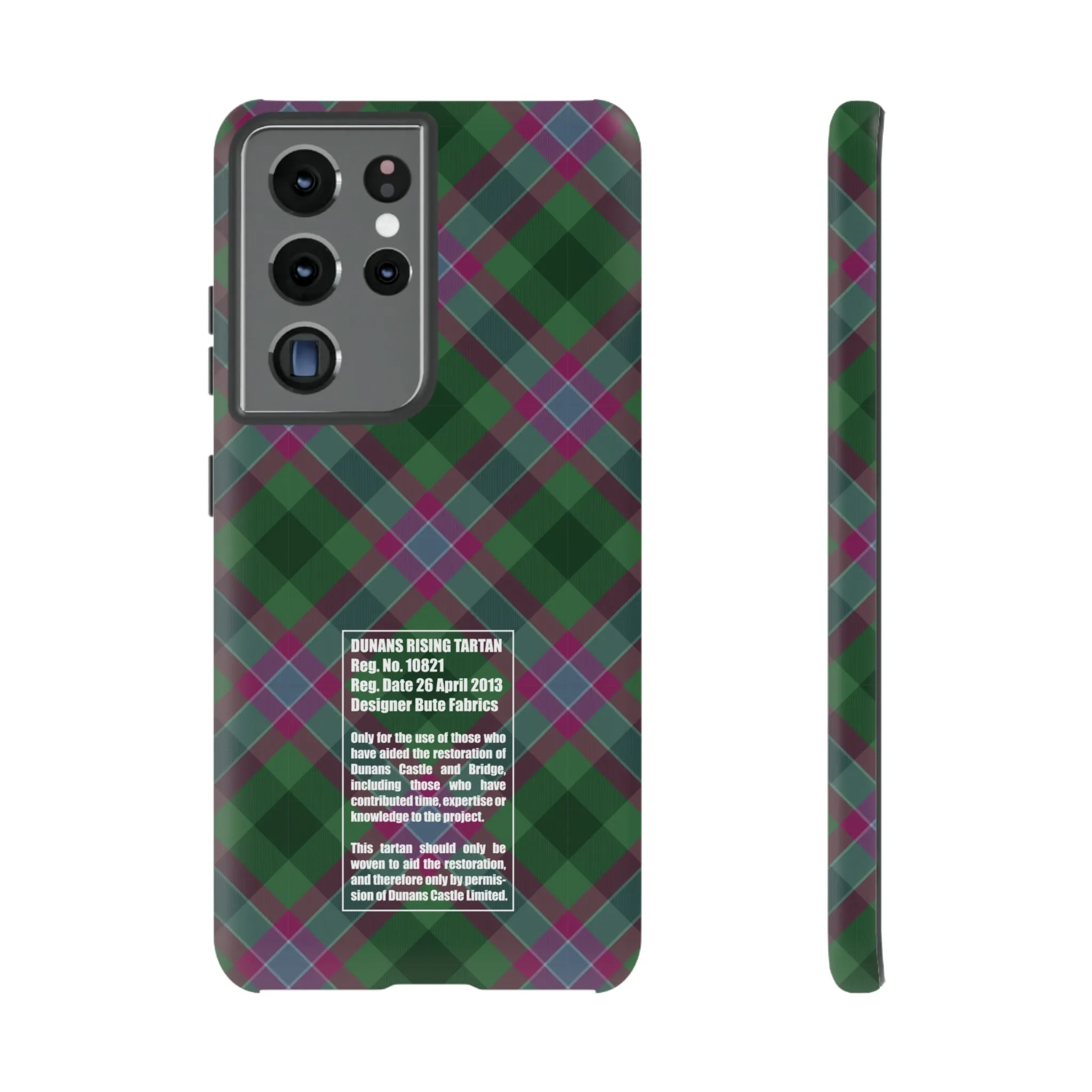 Dunans Rising Tartan, with Official Tartan Stamp, Tough Cases