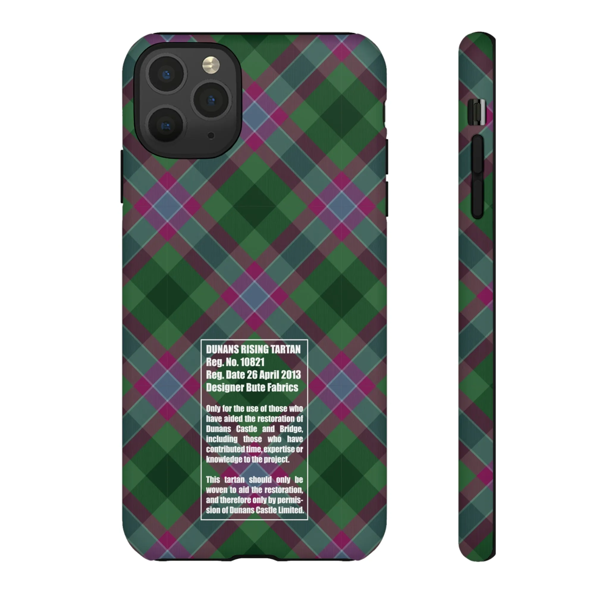 Dunans Rising Tartan, with Official Tartan Stamp, Tough Cases