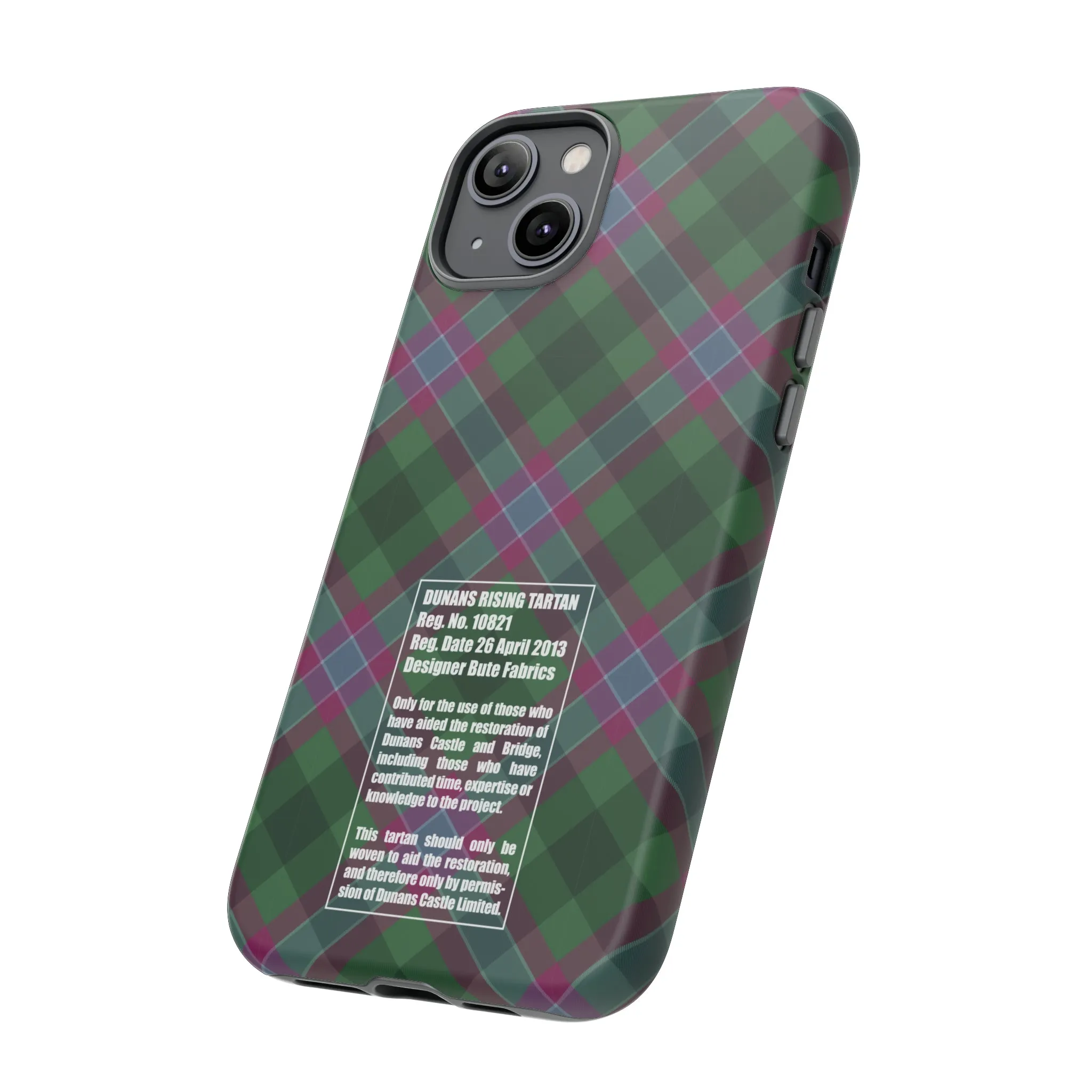 Dunans Rising Tartan, with Official Tartan Stamp, Tough Cases