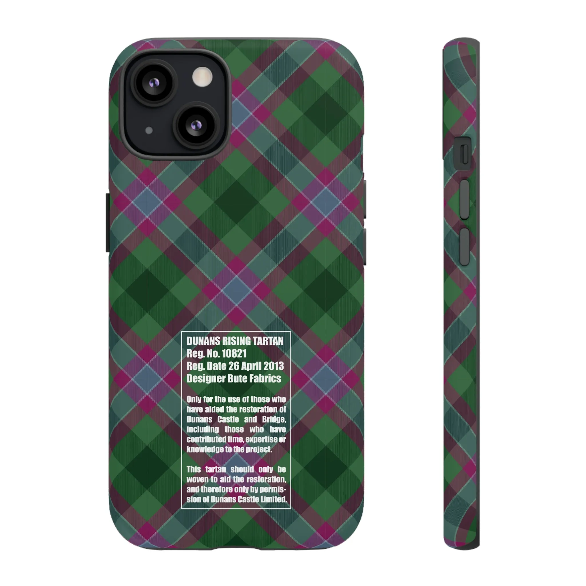 Dunans Rising Tartan, with Official Tartan Stamp, Tough Cases