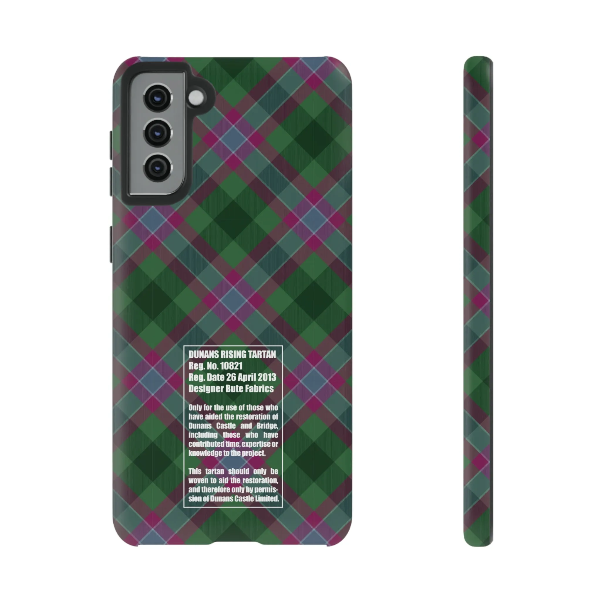 Dunans Rising Tartan, with Official Tartan Stamp, Tough Cases