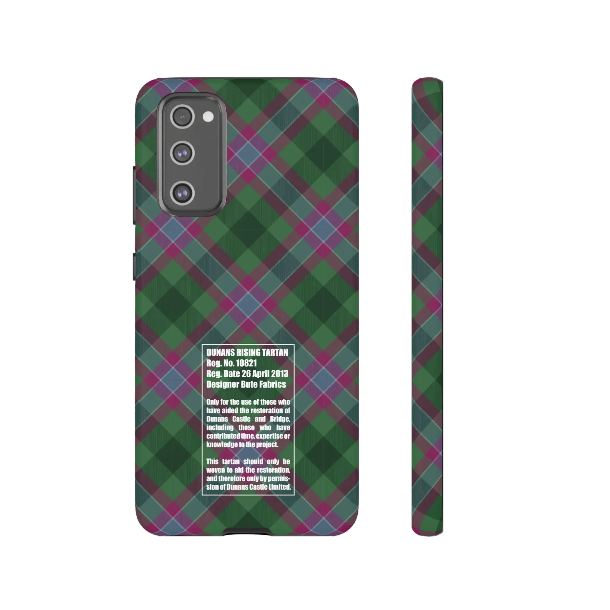 Dunans Rising Tartan, with Official Tartan Stamp, Tough Cases