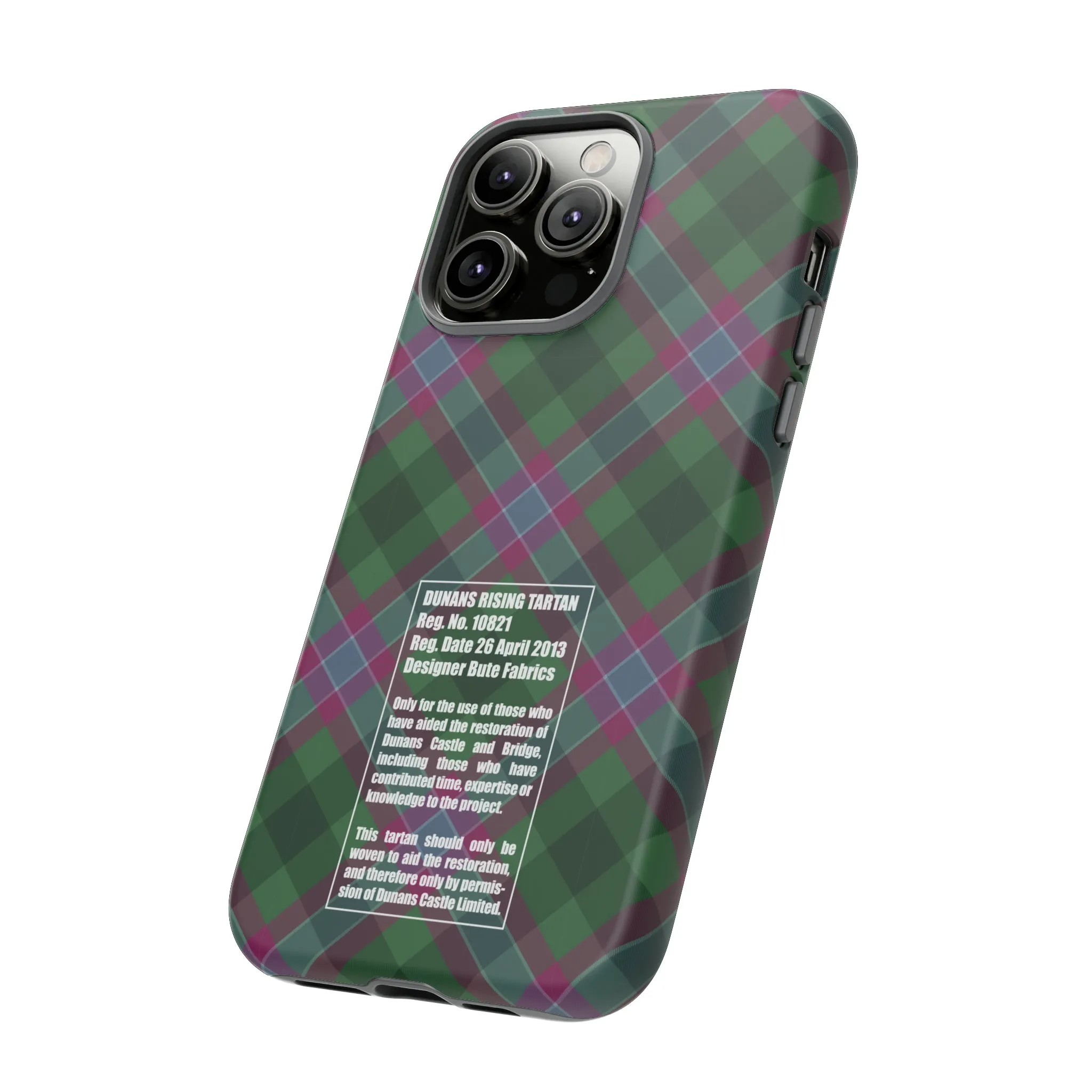 Dunans Rising Tartan, with Official Tartan Stamp, Tough Cases