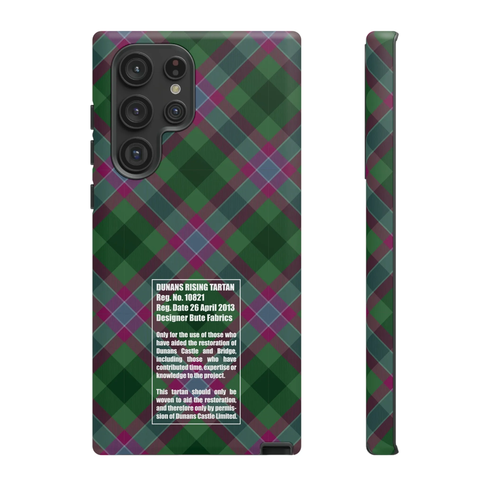 Dunans Rising Tartan, with Official Tartan Stamp, Tough Cases