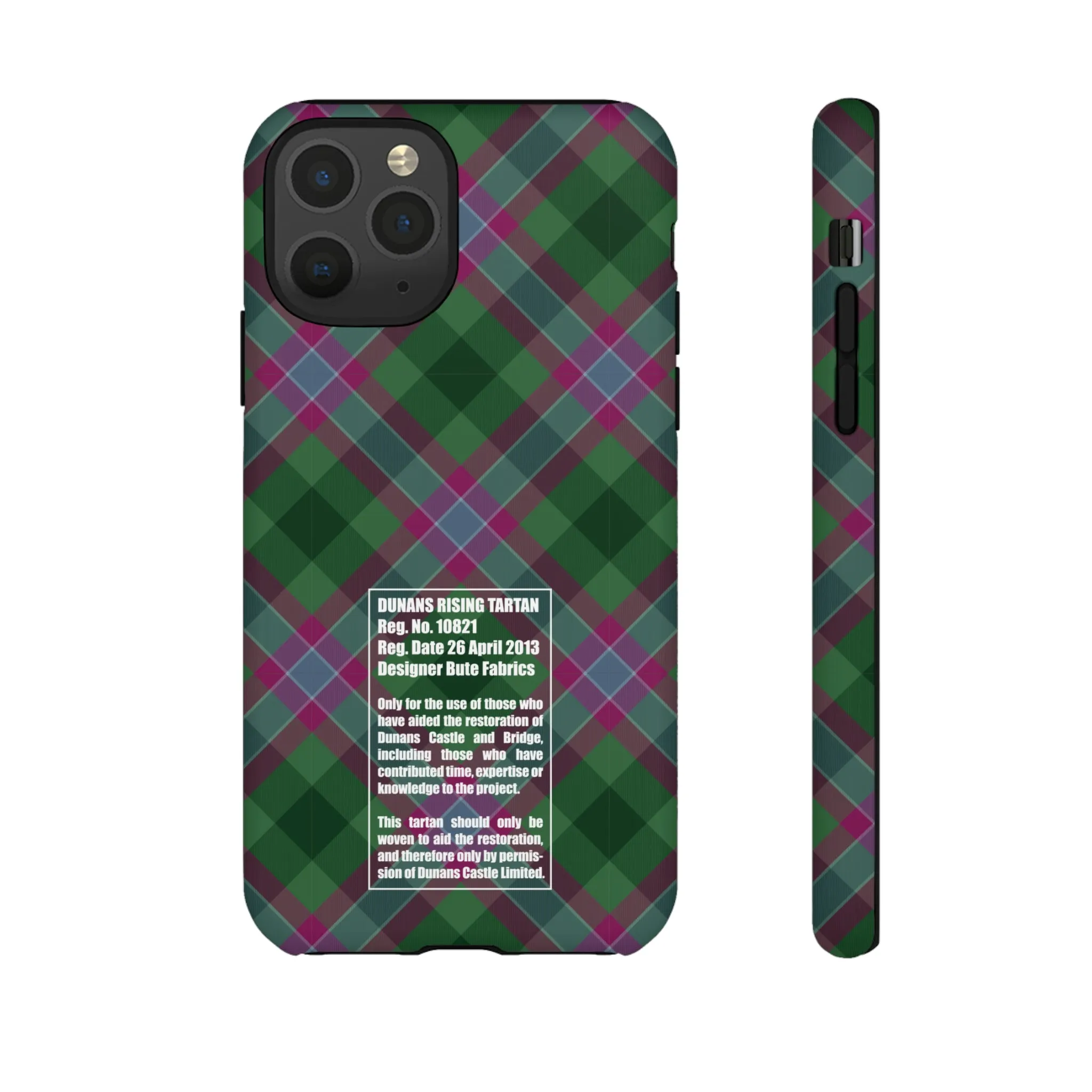 Dunans Rising Tartan, with Official Tartan Stamp, Tough Cases