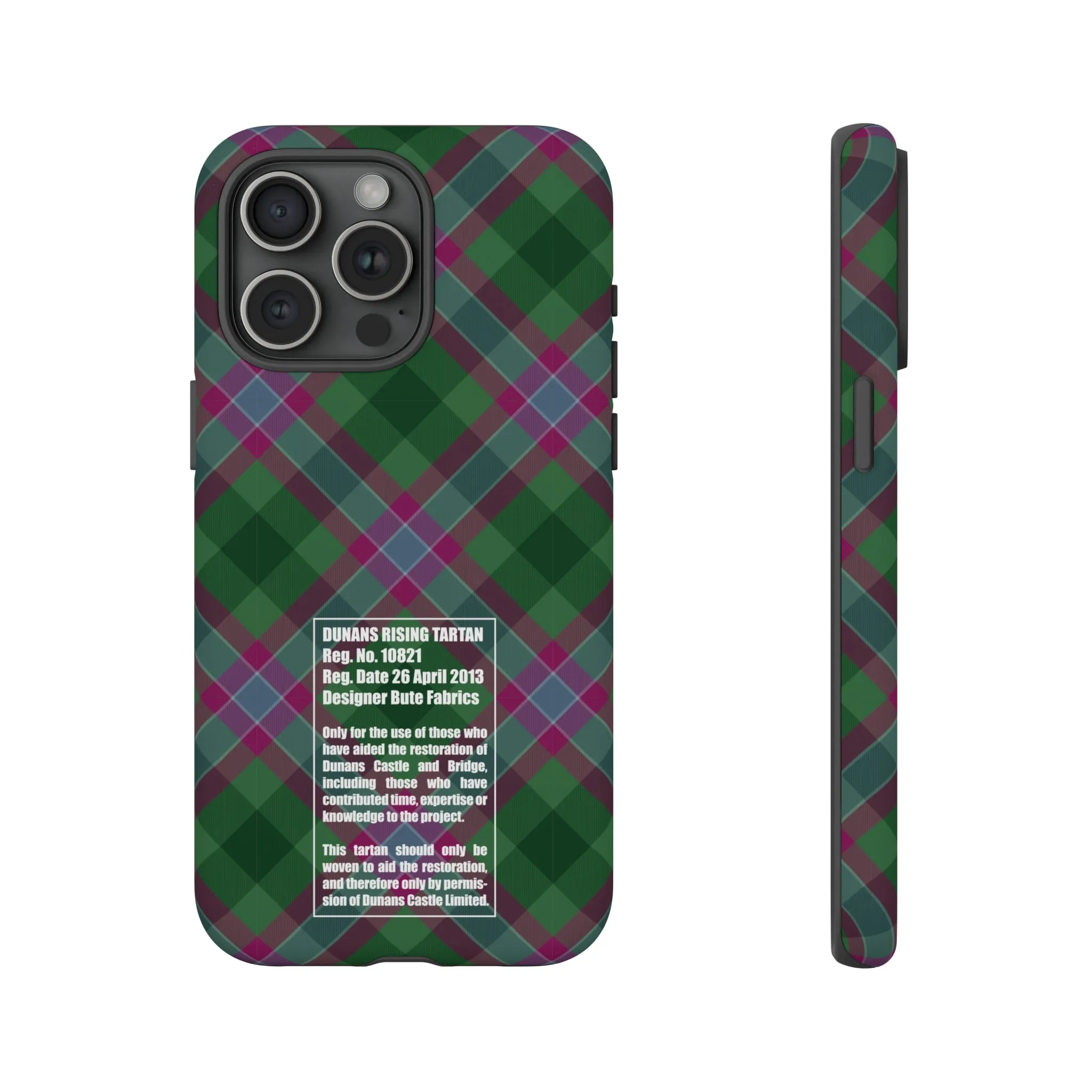 Dunans Rising Tartan, with Official Tartan Stamp, Tough Cases