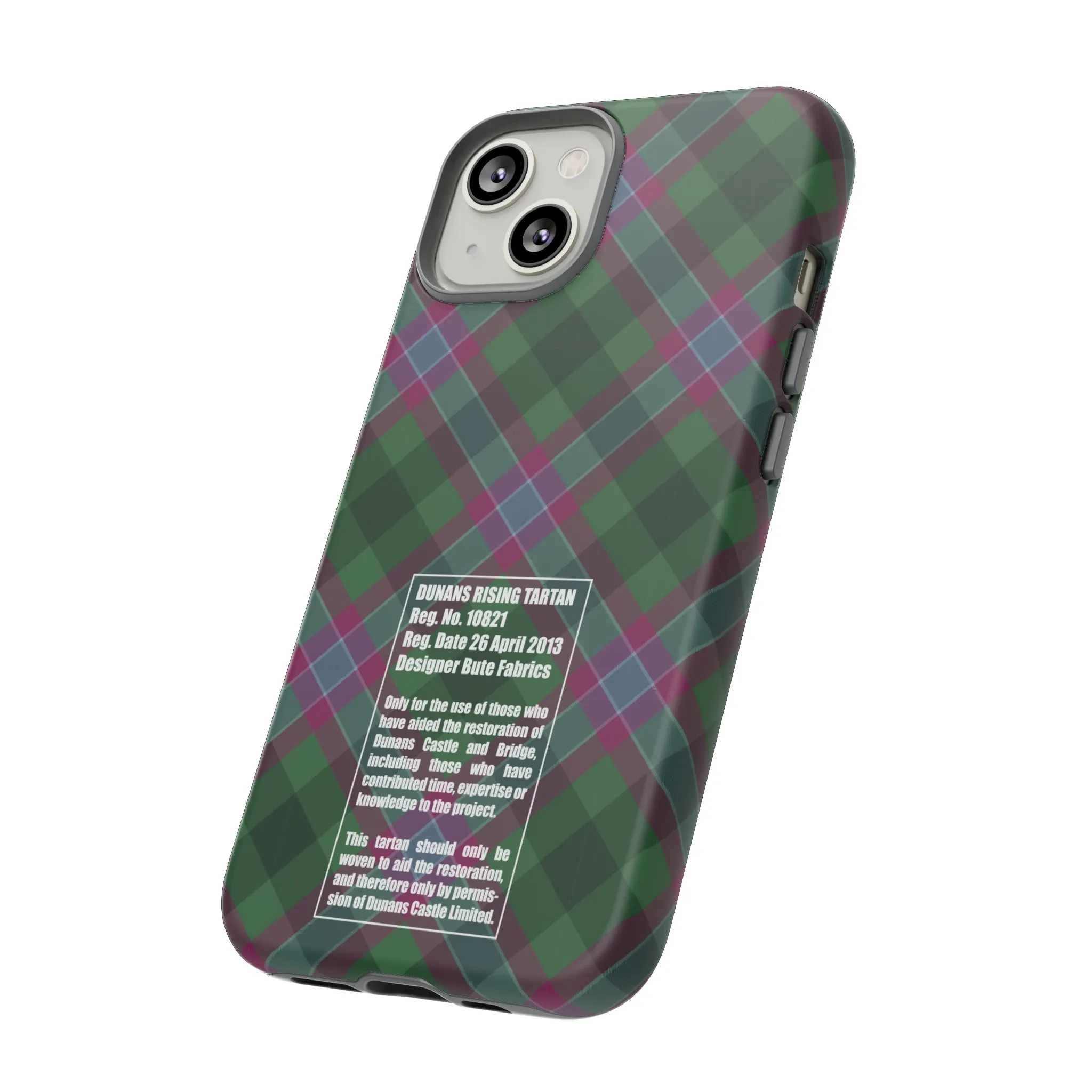 Dunans Rising Tartan, with Official Tartan Stamp, Tough Cases