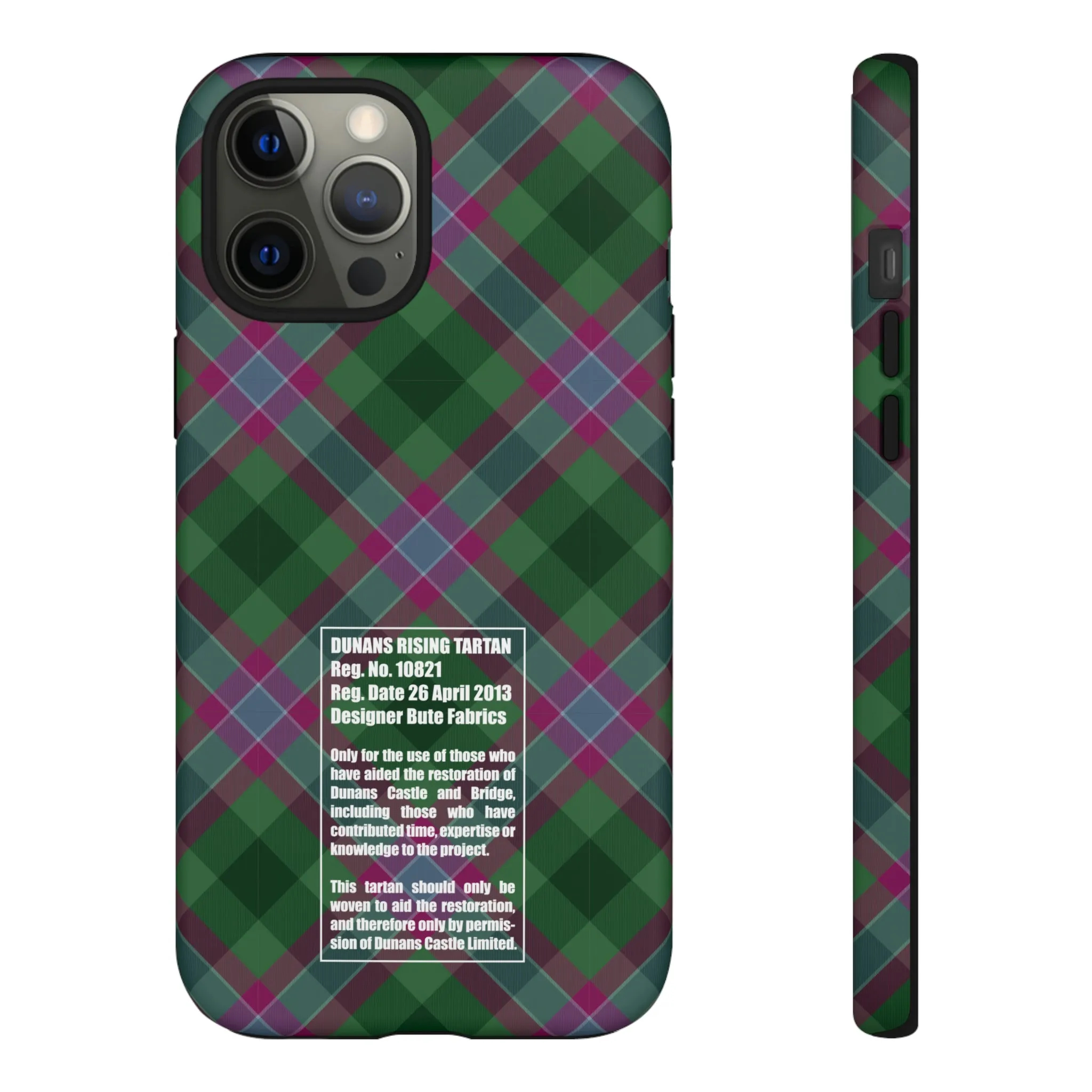 Dunans Rising Tartan, with Official Tartan Stamp, Tough Cases