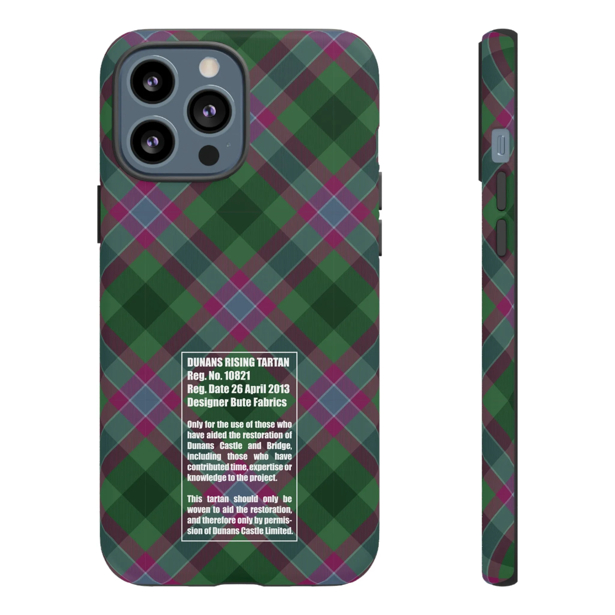 Dunans Rising Tartan, with Official Tartan Stamp, Tough Cases