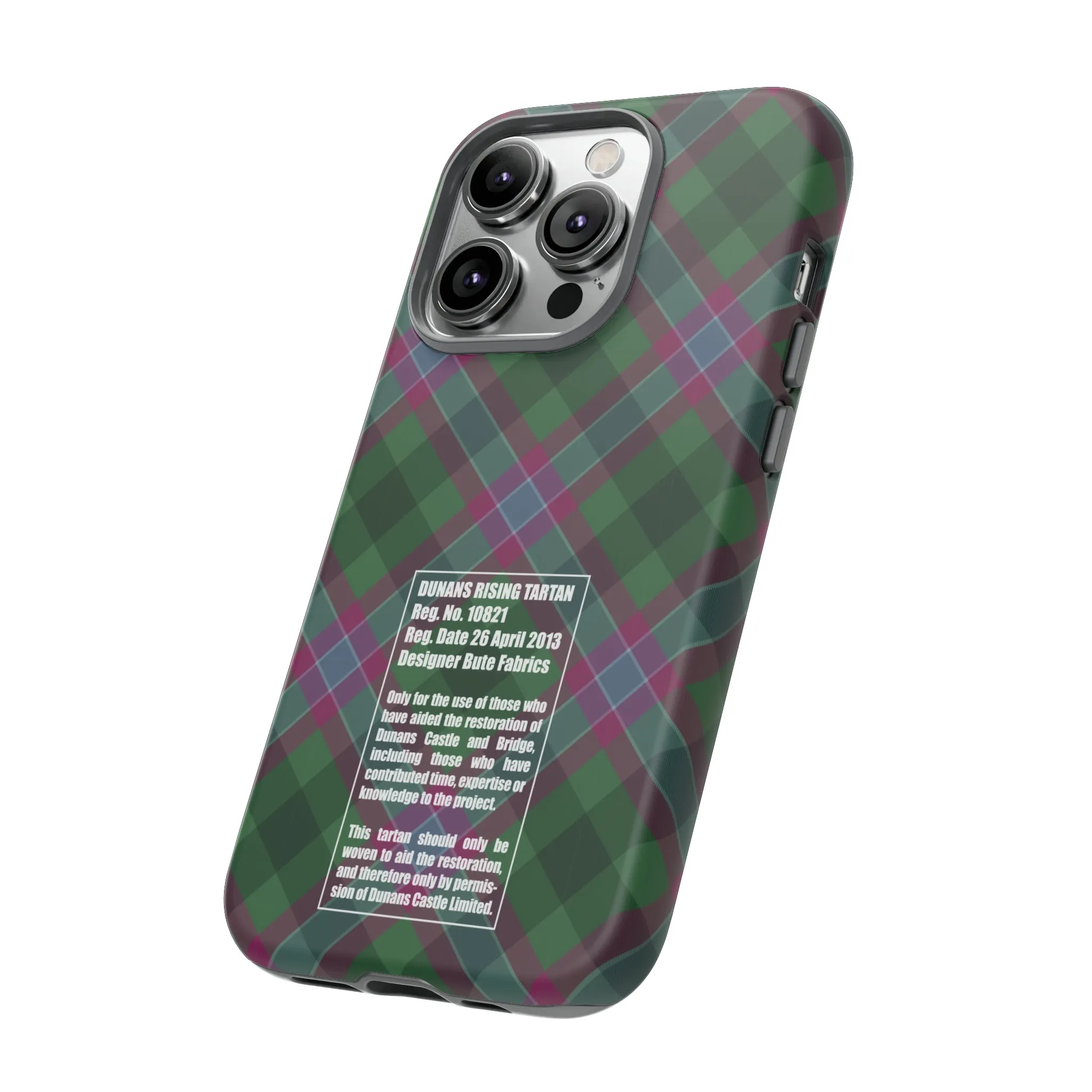 Dunans Rising Tartan, with Official Tartan Stamp, Tough Cases