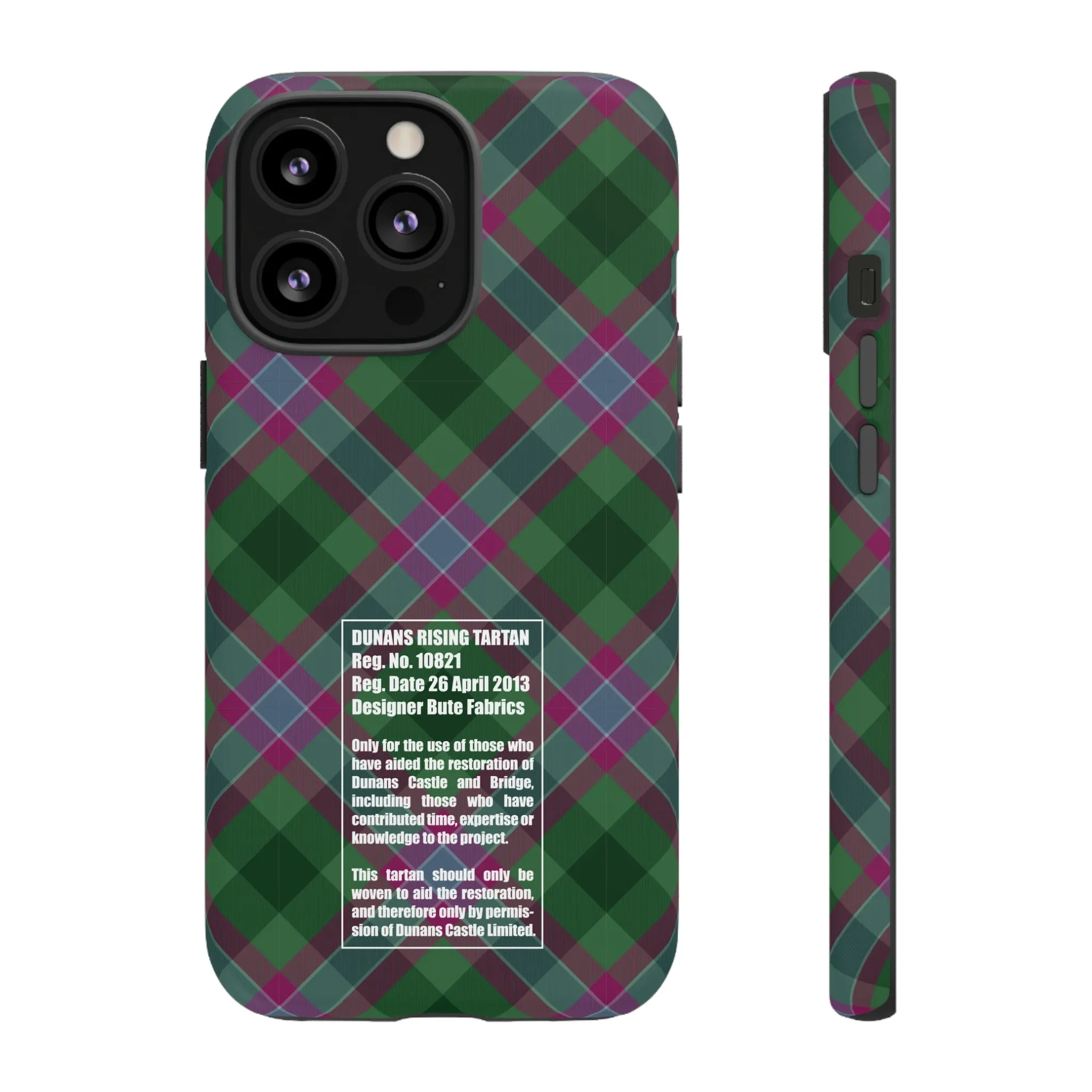 Dunans Rising Tartan, with Official Tartan Stamp, Tough Cases