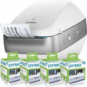 Dymo Labelwriter LW Wireless Label Printer   Address Labels Rolls Bundle Starter Kit