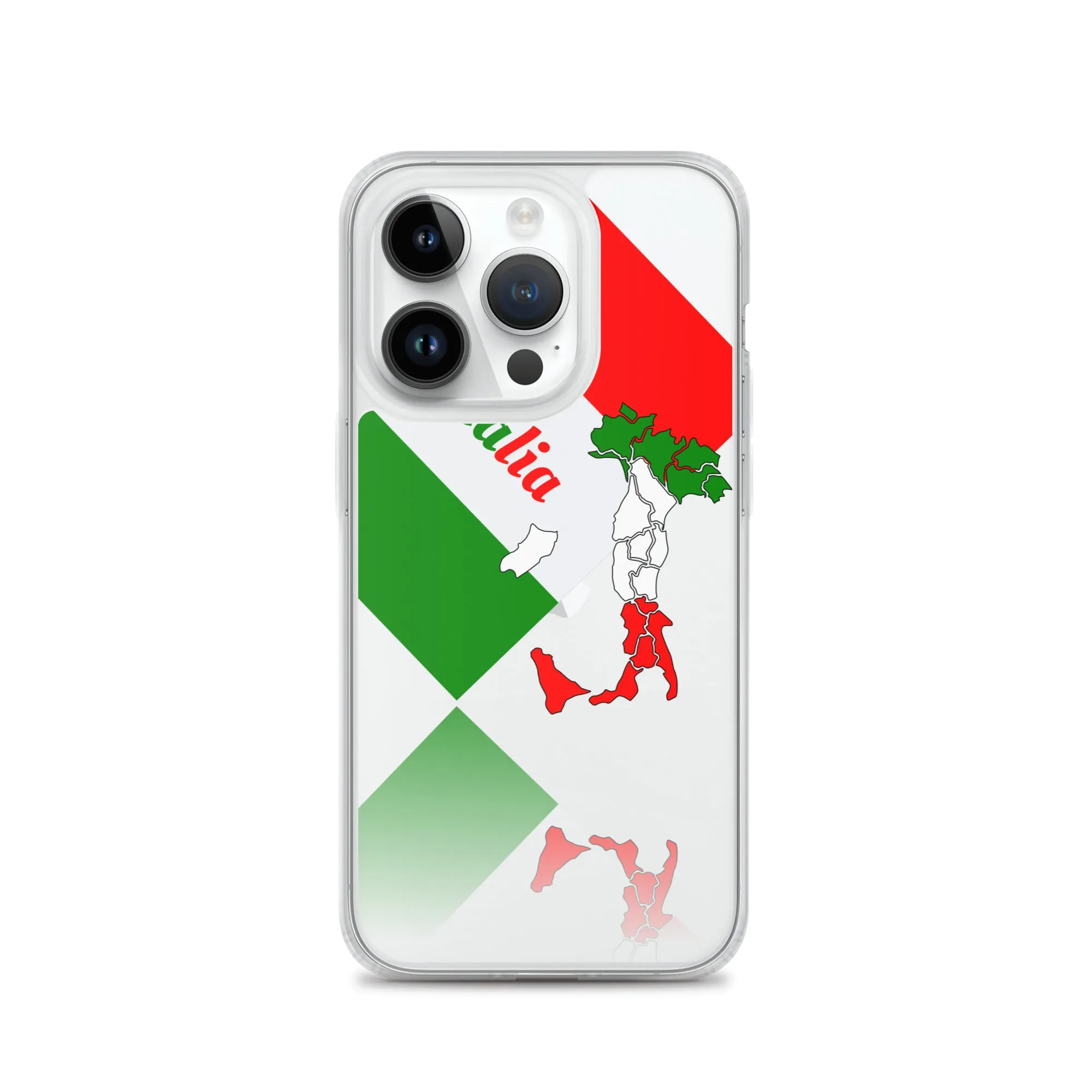 Elegant Italia - Italy Flag And Map Clear iPhone Case