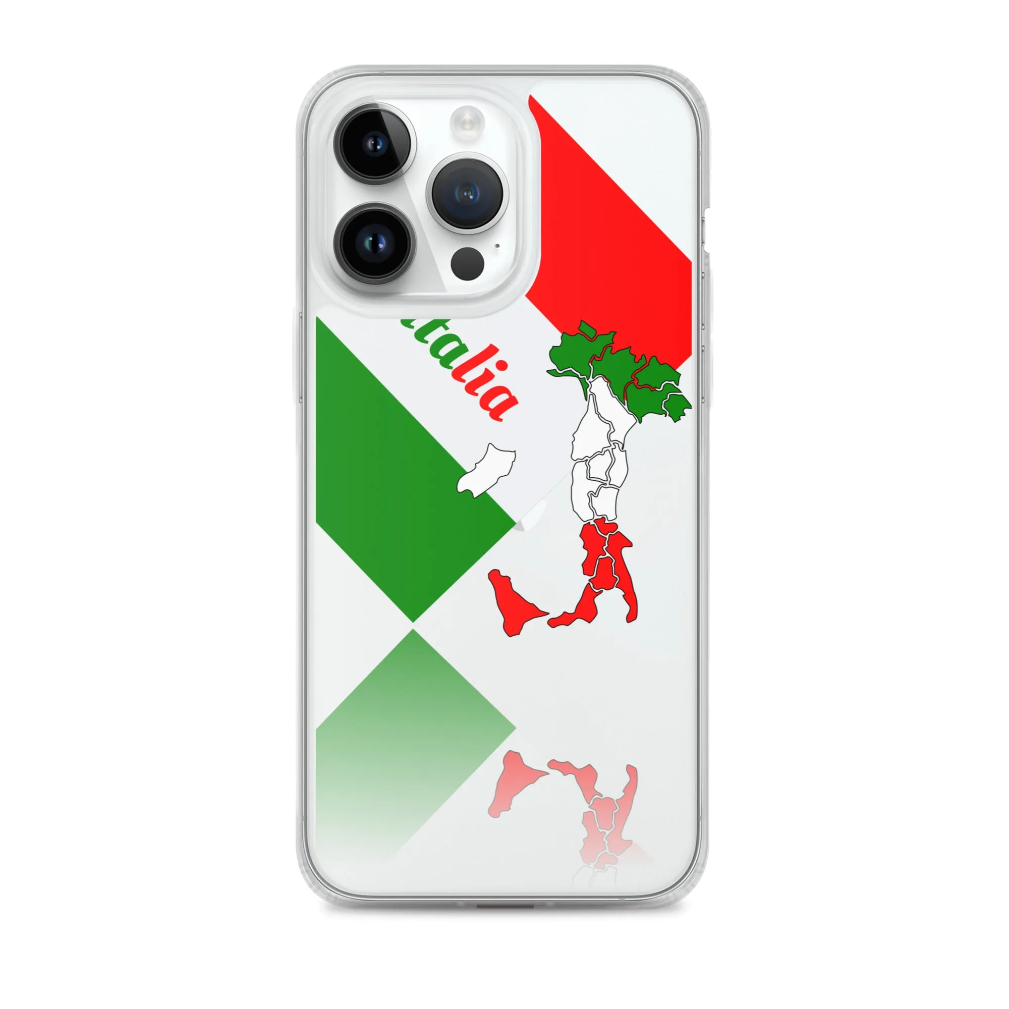 Elegant Italia - Italy Flag And Map Clear iPhone Case