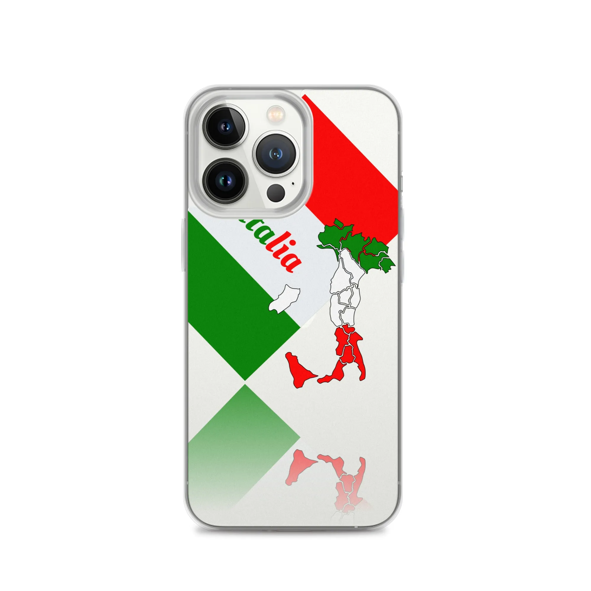 Elegant Italia - Italy Flag And Map Clear iPhone Case