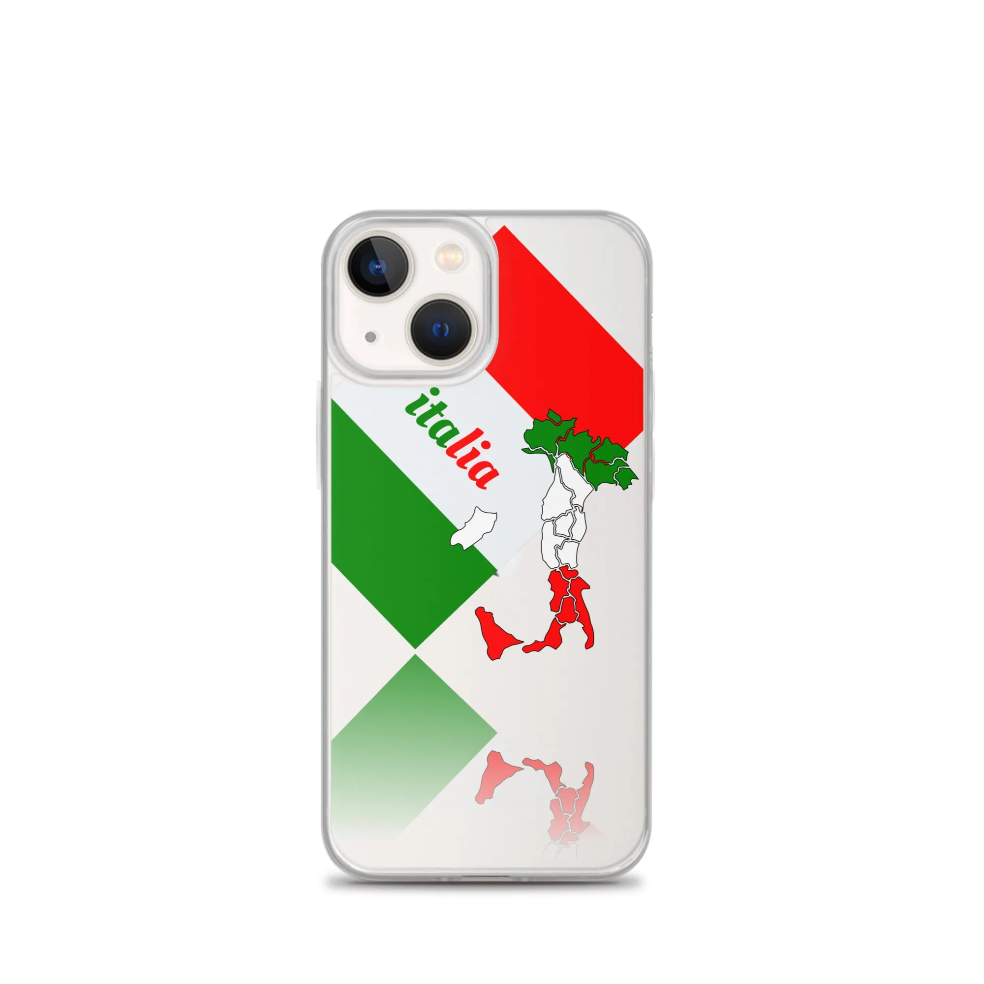 Elegant Italia - Italy Flag And Map Clear iPhone Case