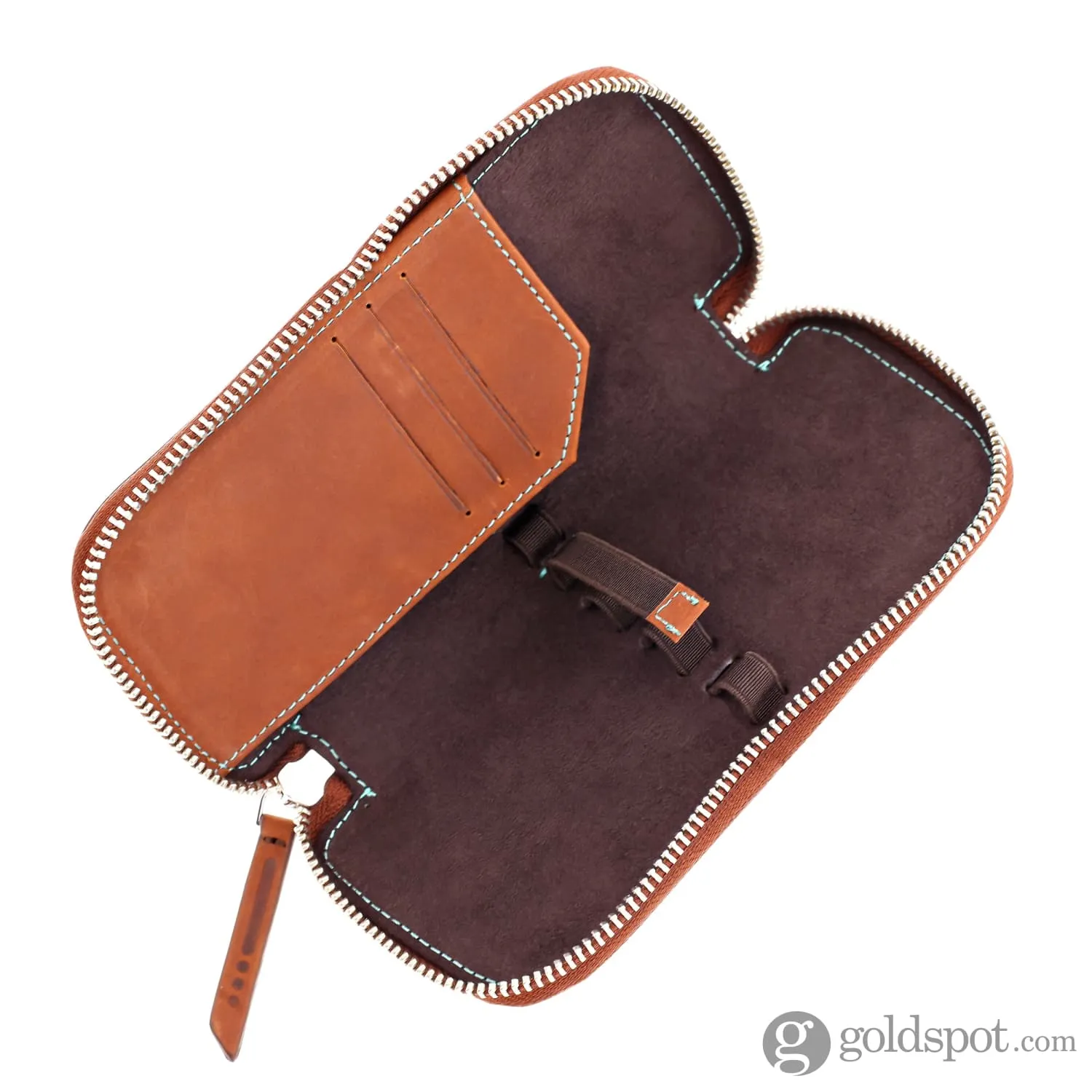 Endless Companion Leather Adjustable Pen Pouch - 3 Pens Brown