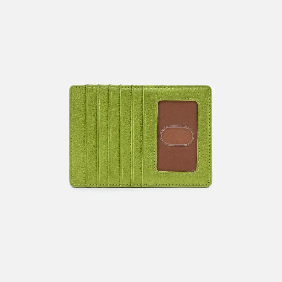 Euro Slide Card Case - Green Metallic Leather