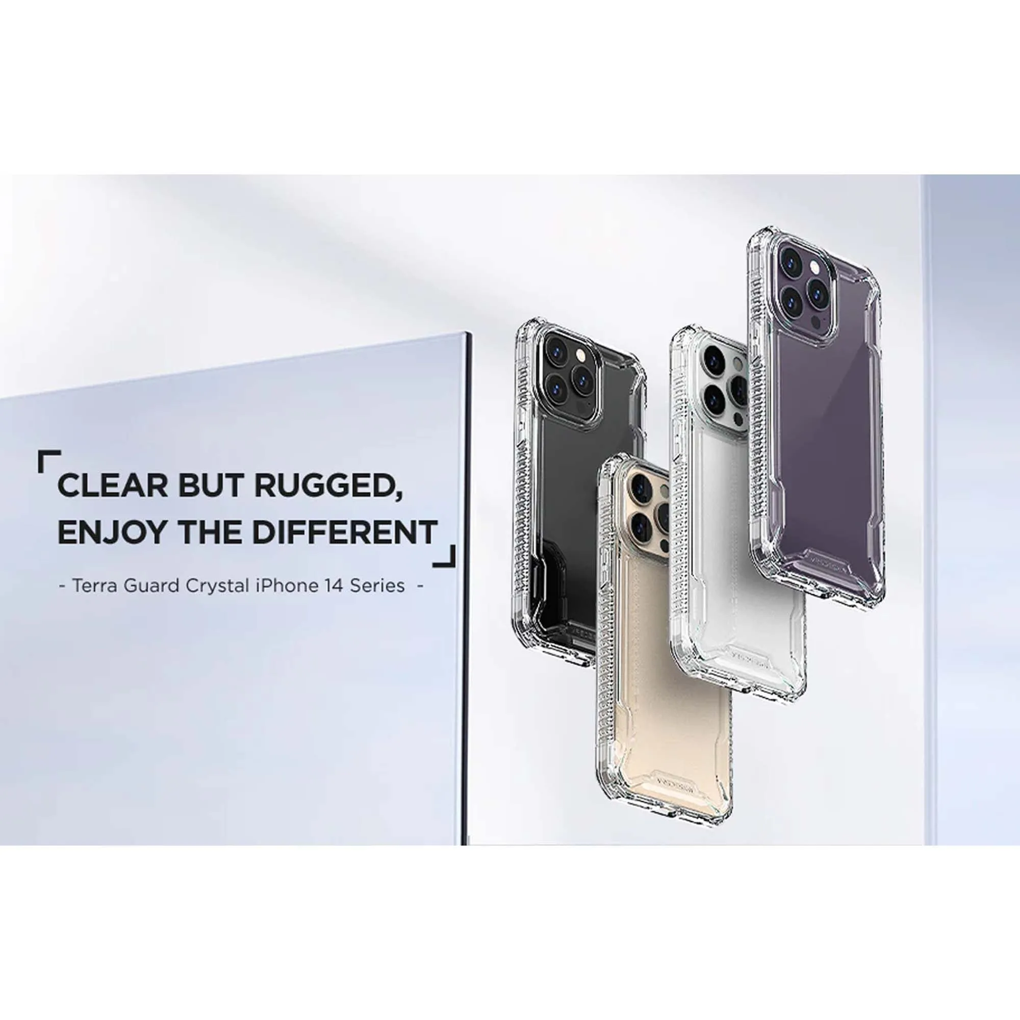 [EXCLUSIVE ONLINE] VRS Design Terra Guard Crystal for iPhone 14 Series with Tempered Glass & Camera Film - Clear