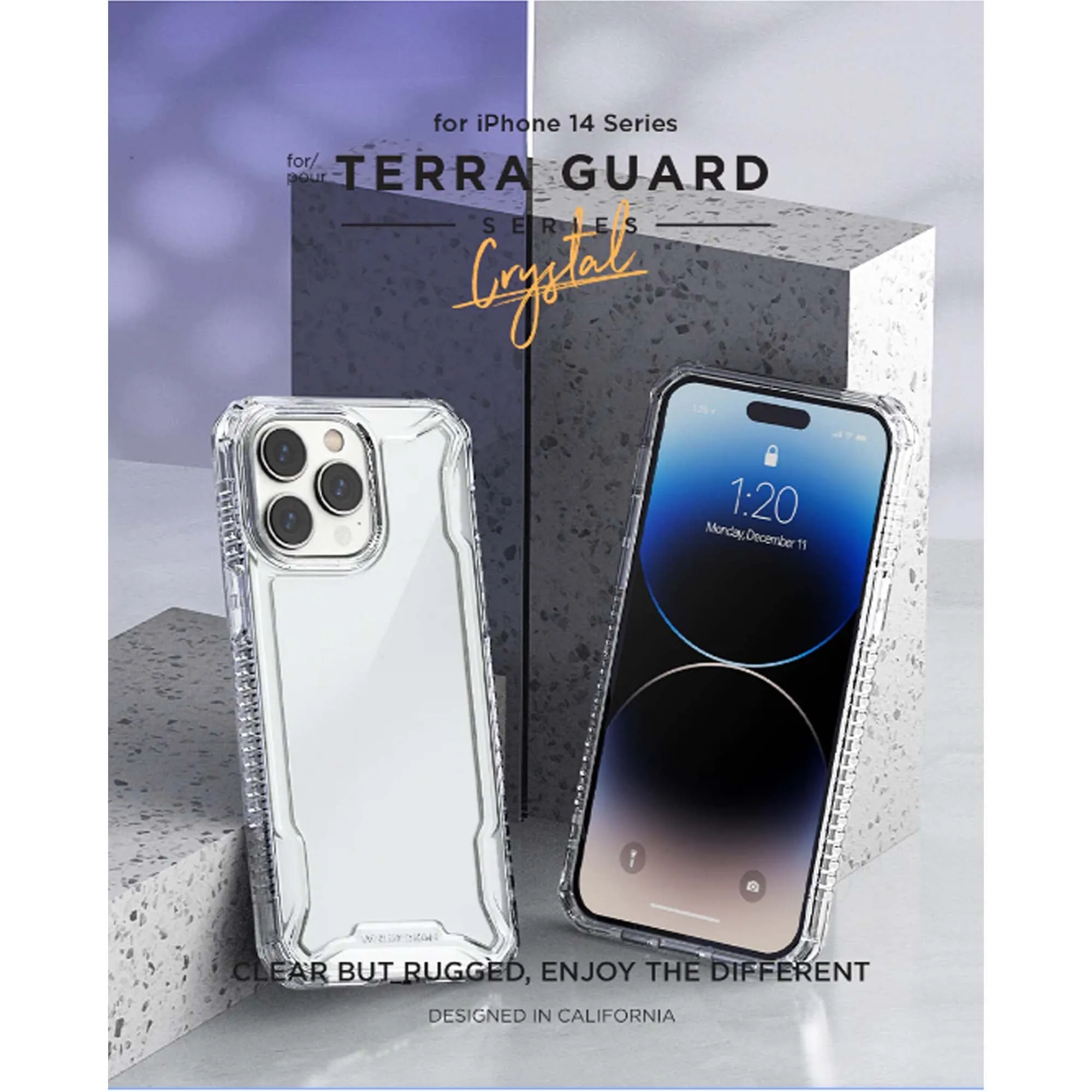 [EXCLUSIVE ONLINE] VRS Design Terra Guard Crystal for iPhone 14 Series with Tempered Glass & Camera Film - Clear