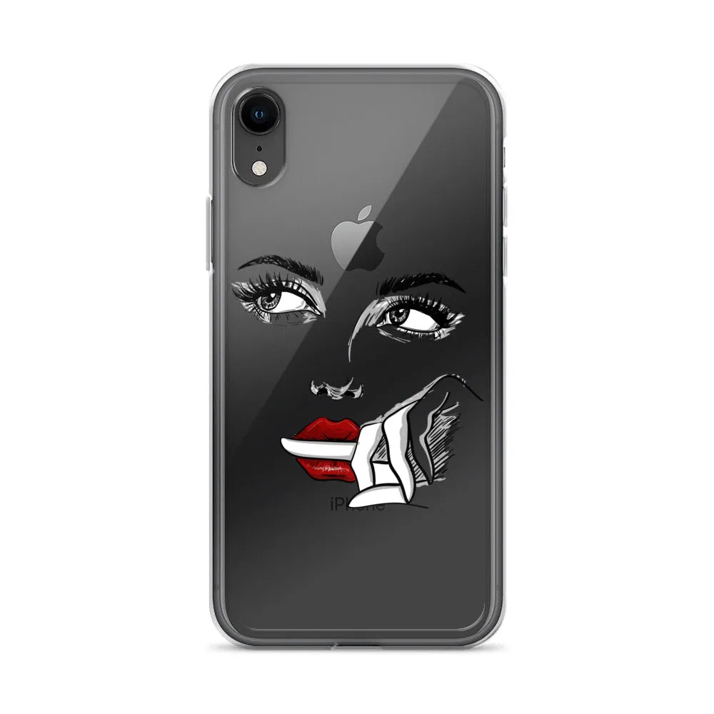 Face Line Art Drawing iPhone 14 13 12 Pro Max Clear Case, Artistic Modern Print Cute Aesthetic iPhone 11 Mini SE XS XR X 7 Plus 8 Cell Phone