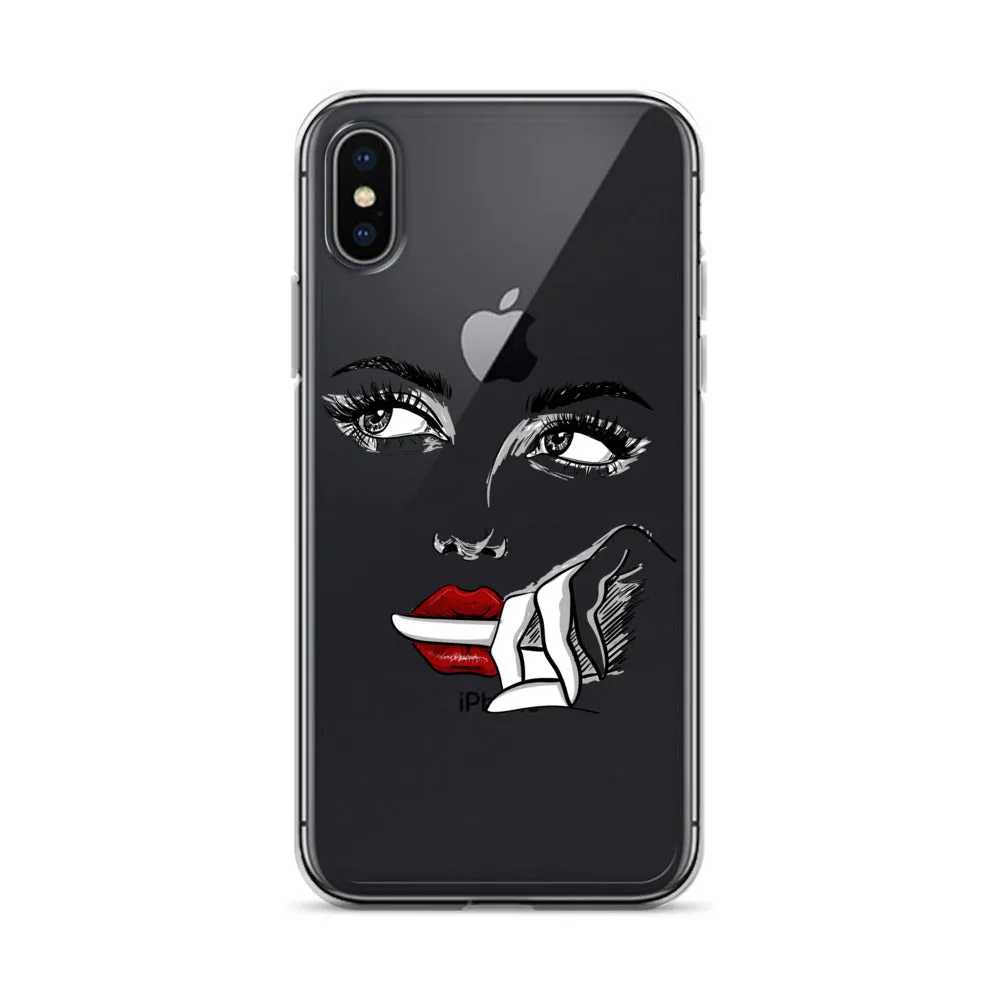 Face Line Art Drawing iPhone 14 13 12 Pro Max Clear Case, Artistic Modern Print Cute Aesthetic iPhone 11 Mini SE XS XR X 7 Plus 8 Cell Phone