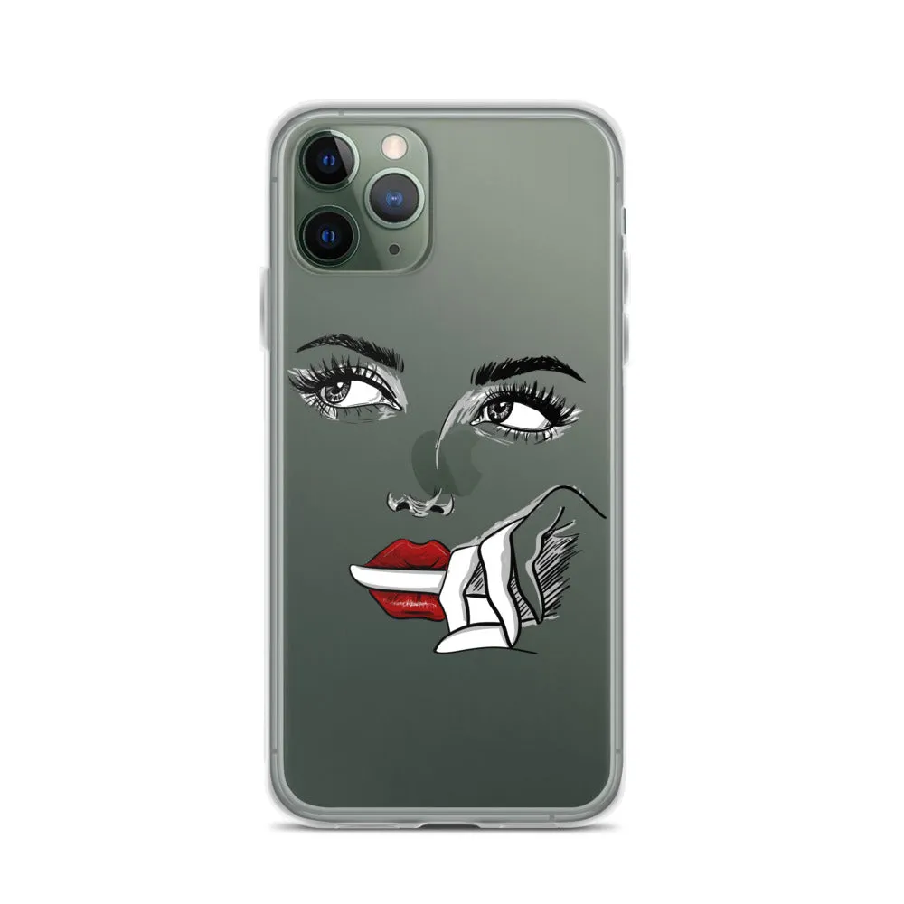 Face Line Art Drawing iPhone 14 13 12 Pro Max Clear Case, Artistic Modern Print Cute Aesthetic iPhone 11 Mini SE XS XR X 7 Plus 8 Cell Phone