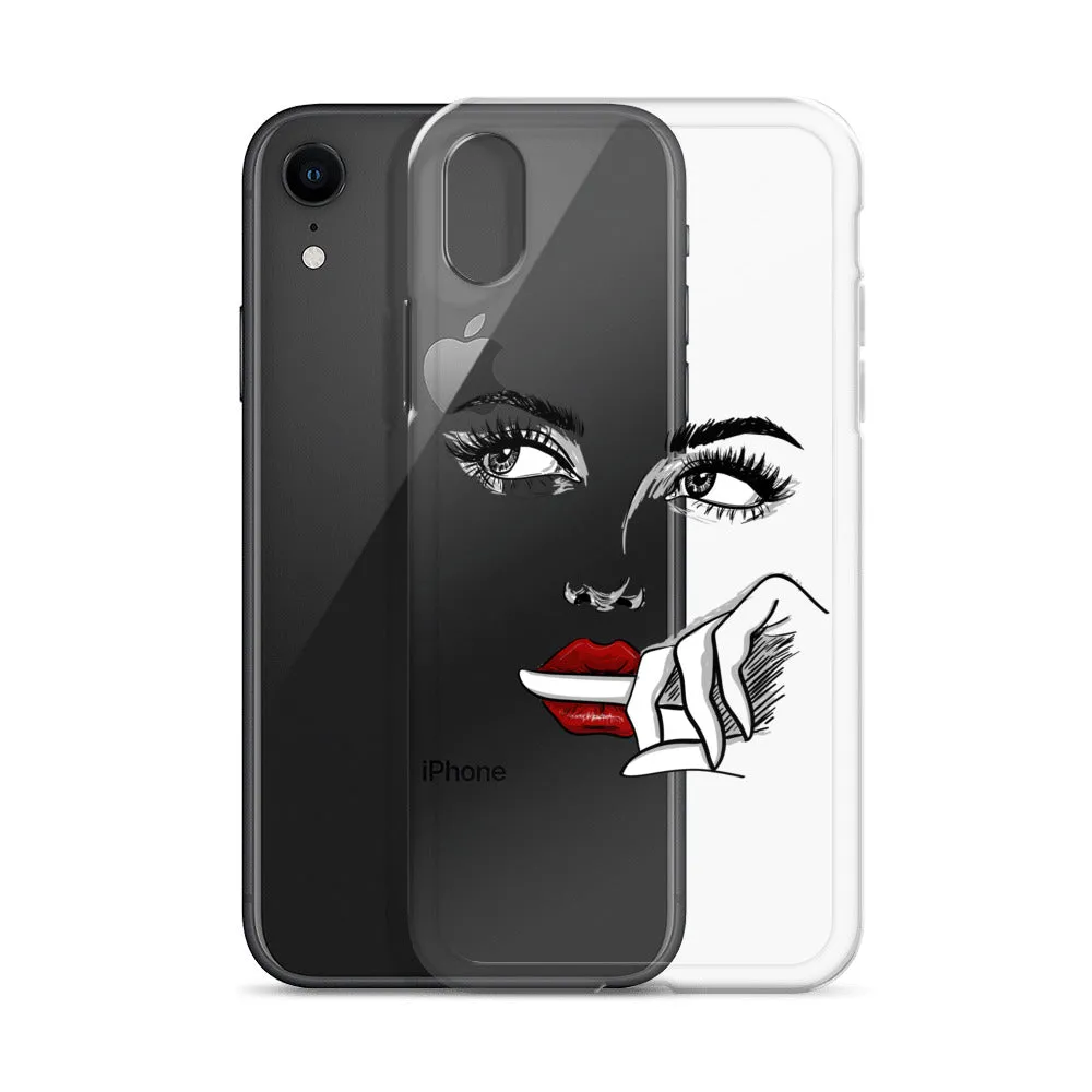 Face Line Art Drawing iPhone 14 13 12 Pro Max Clear Case, Artistic Modern Print Cute Aesthetic iPhone 11 Mini SE XS XR X 7 Plus 8 Cell Phone