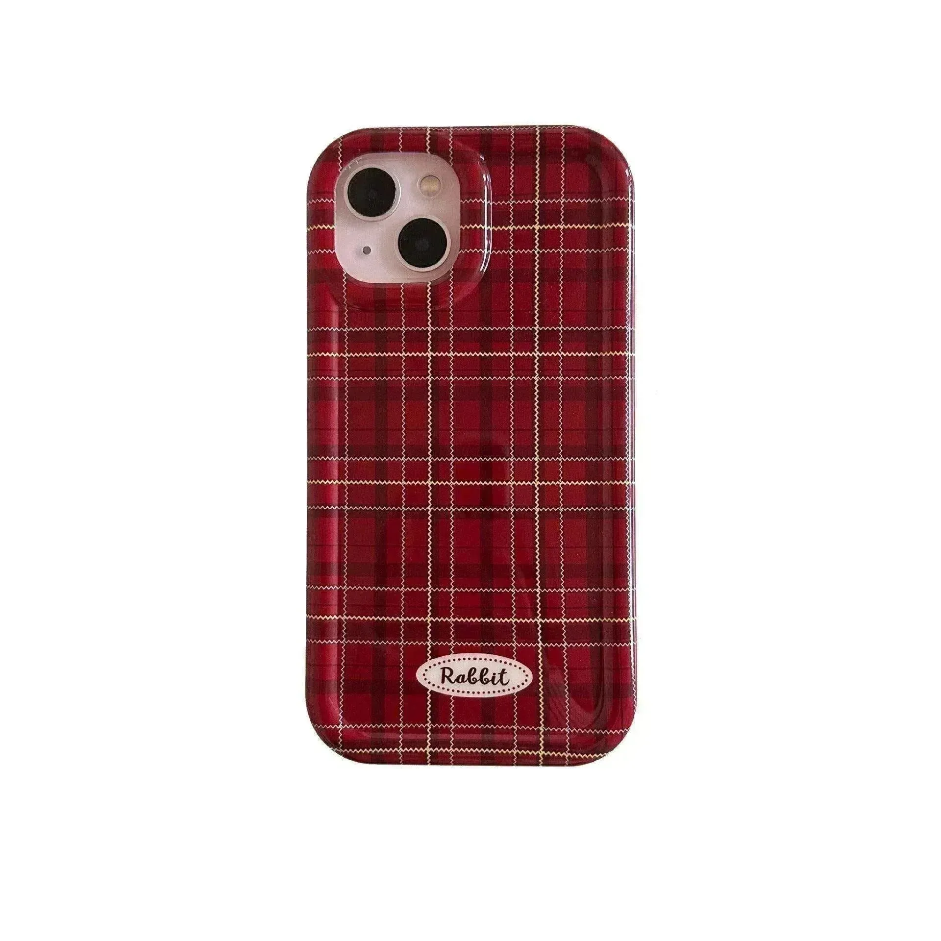 Fashion New Year Wine Red Plaid Phone Case