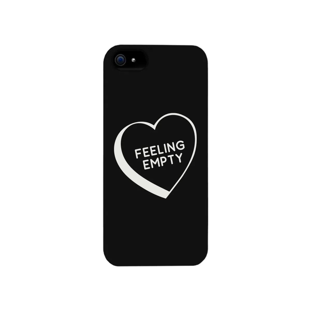 Feeling Empty Heart Black Graphic Phone Case Unique Design