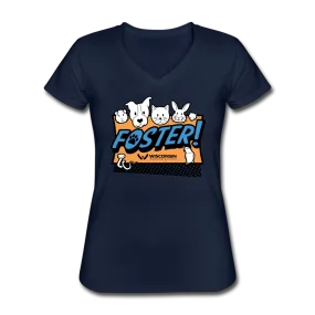 Foster Logo Contoured V-Neck T-Shirt