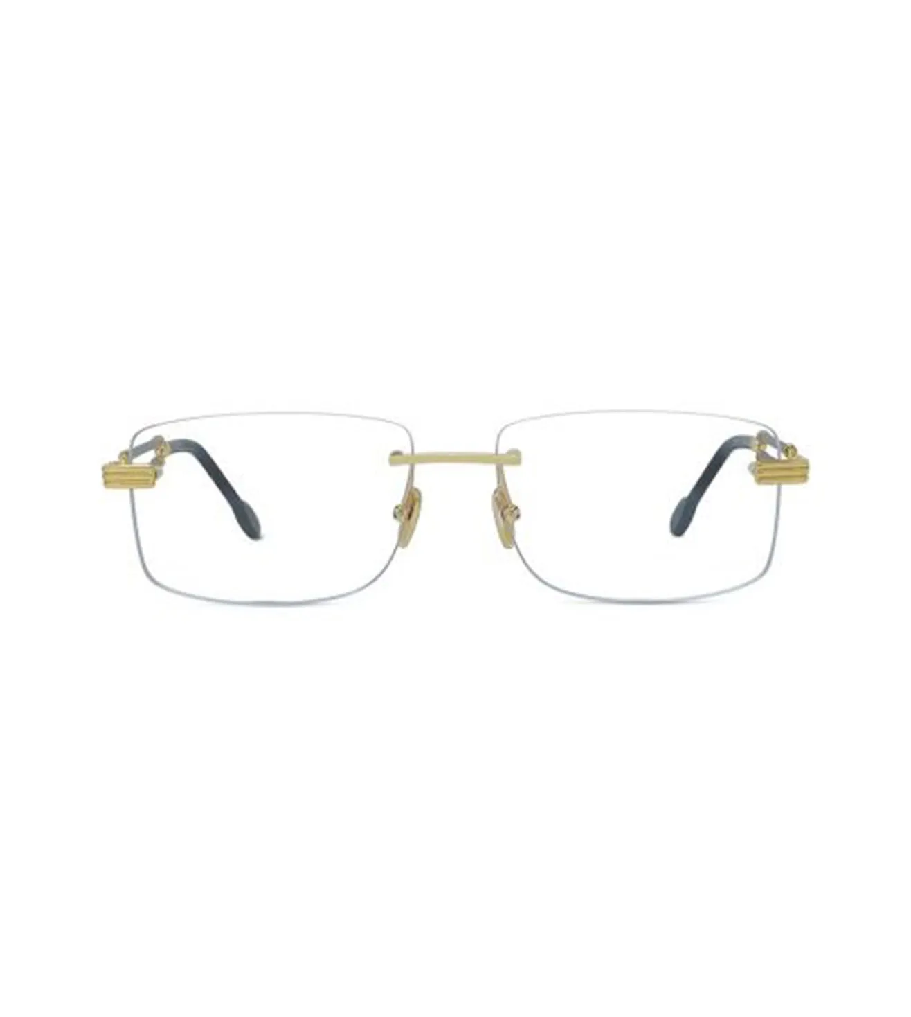 Fred Men's Gold Rectangular Optical Frame