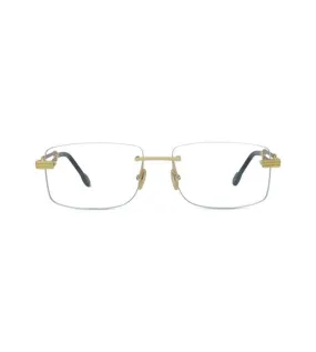 Fred Men's Gold Rectangular Optical Frame