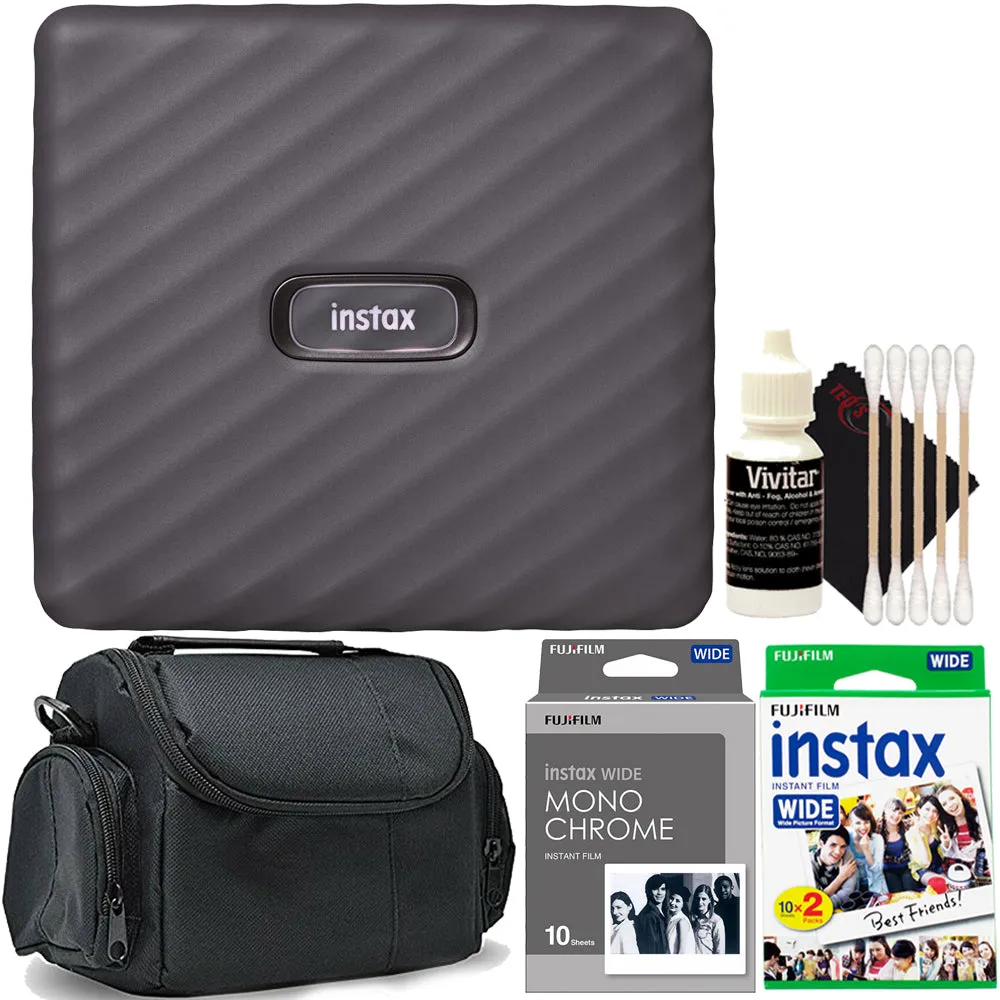 FUJIFILM INSTAX Link Wide Smartphone Printer Mocha Gray   Wide Film Accessory Kit