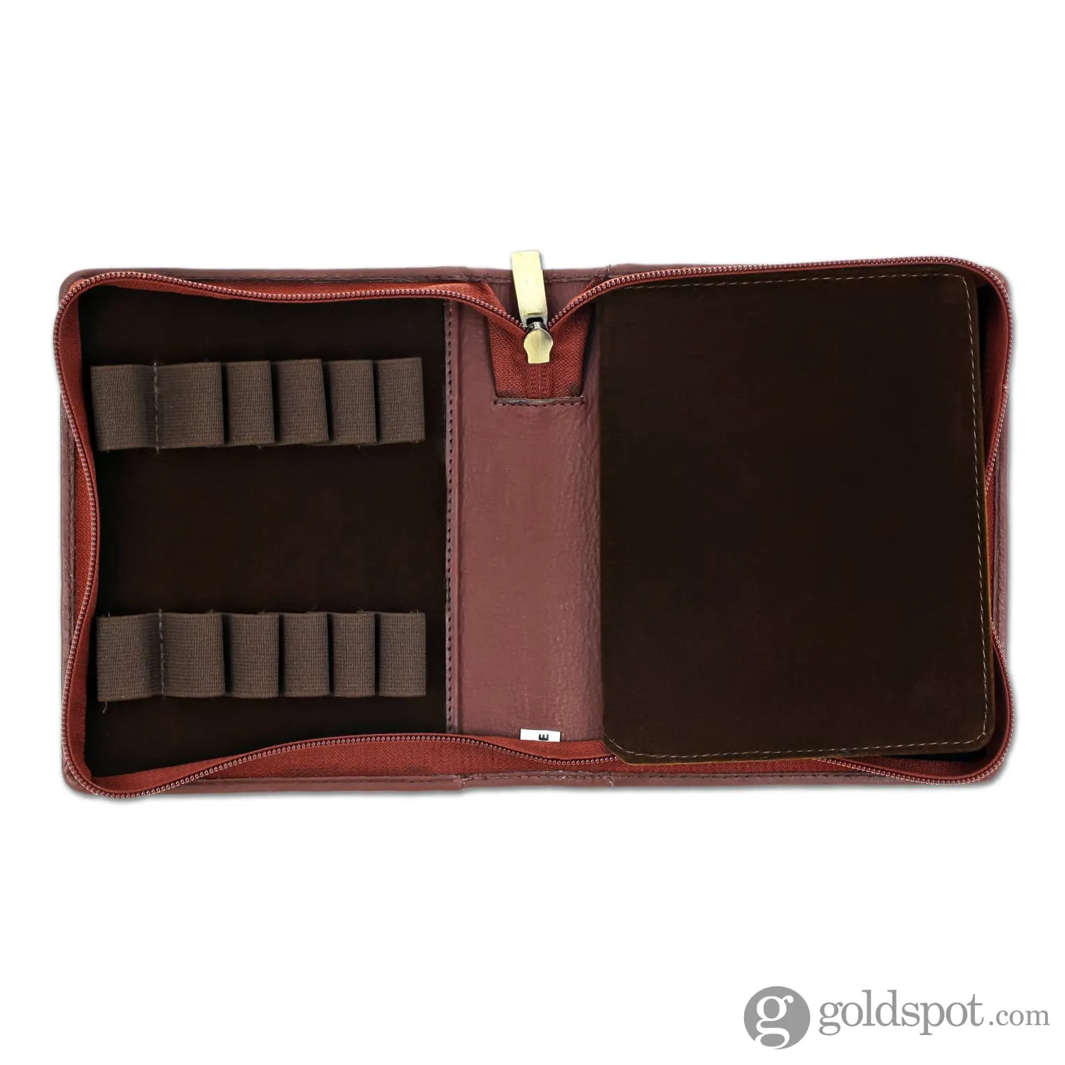 Girologio 12 Zippered Pen Case in Antique Brown