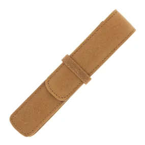 Girologio Single Pen Case in Saddle Tan