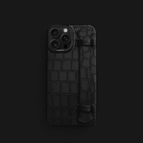 Handle Case Edition Black For iPhone 16 Pro In Alligator