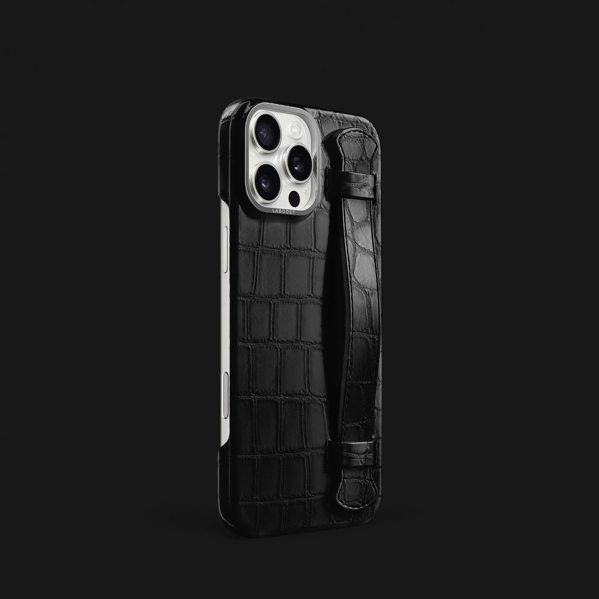 Handle Case Edition Black For iPhone 16 Pro In Alligator