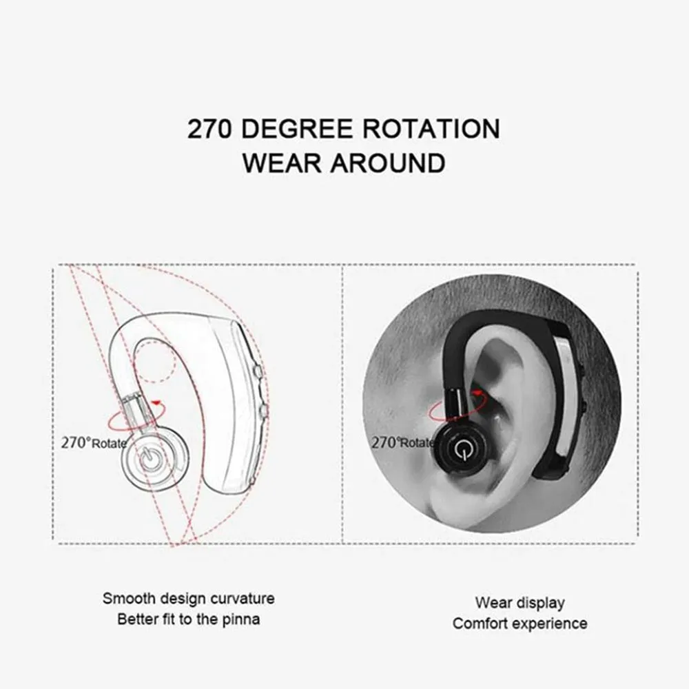 Handsfree Bluetooth Earphone Car Wireless Bluetooth Headsets Phone Earphones Headphones With Mic Handsfree Cordless Earphones