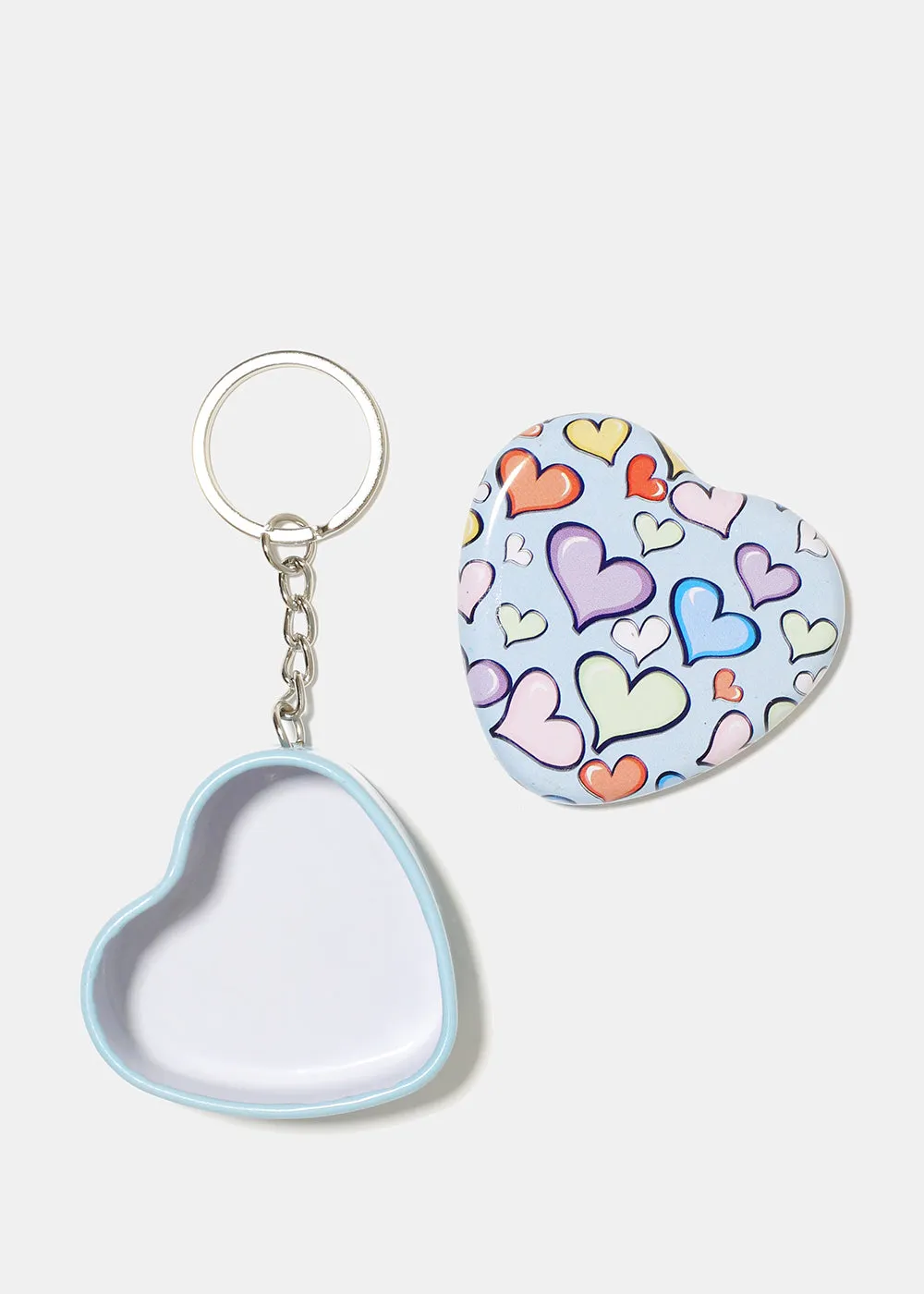 Heart Shape Tin Keychain