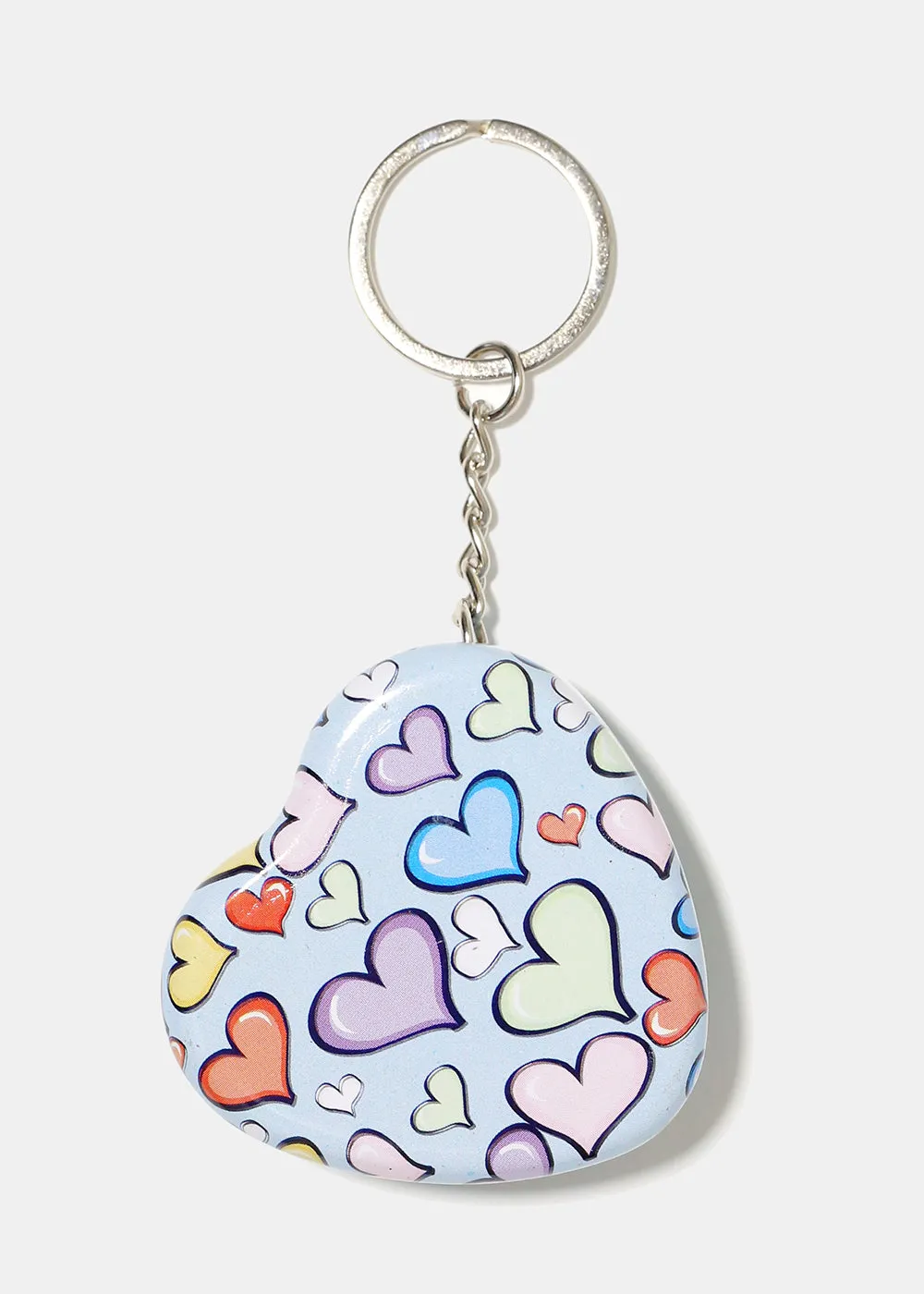 Heart Shape Tin Keychain