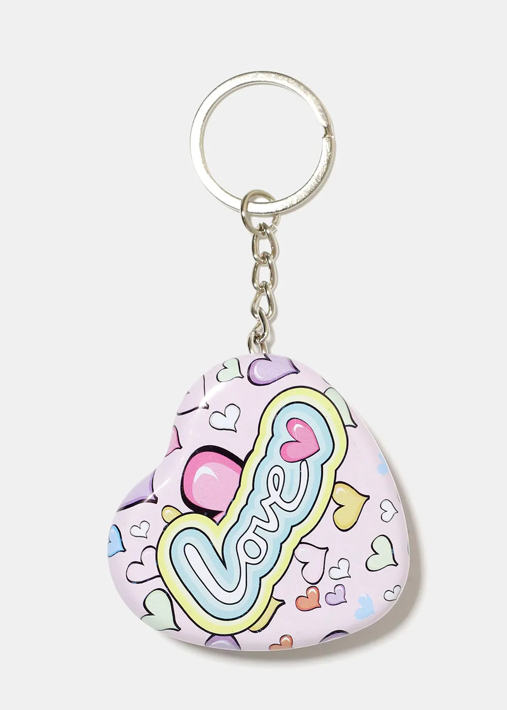 Heart Shape Tin Keychain