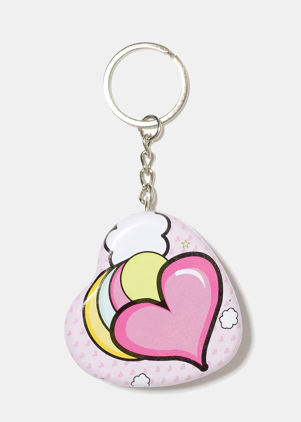 Heart Shape Tin Keychain