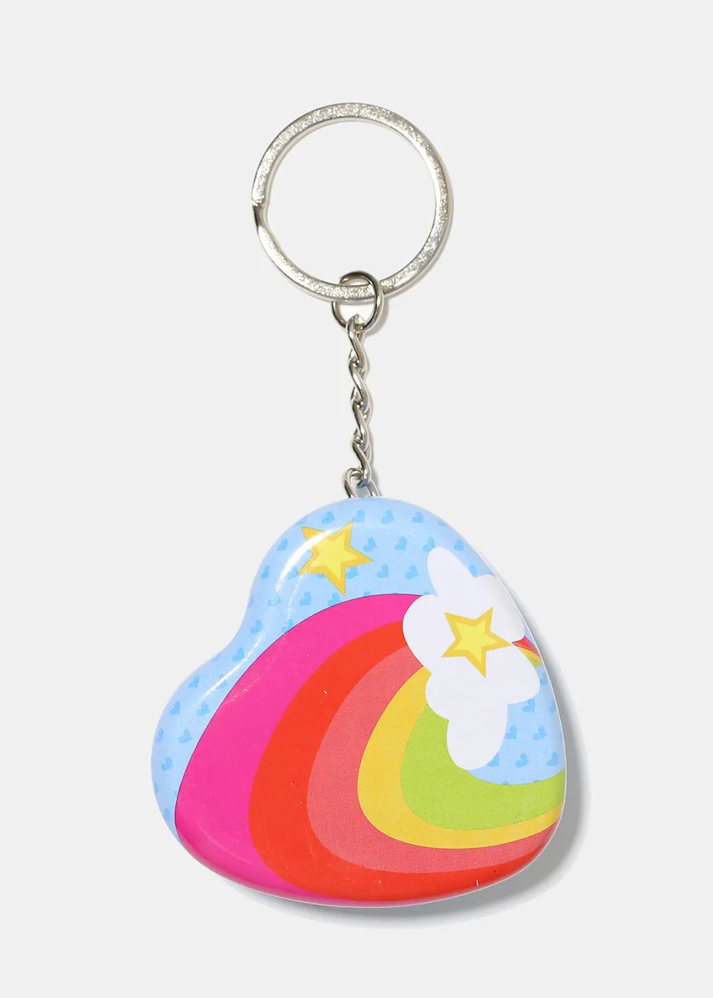 Heart Shape Tin Keychain