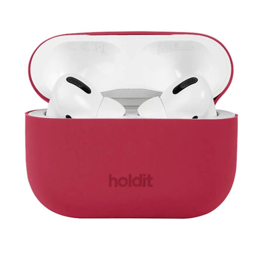 Holdit Silikone Cover Til AirPods Pro 2 / Pro - Red Velvet