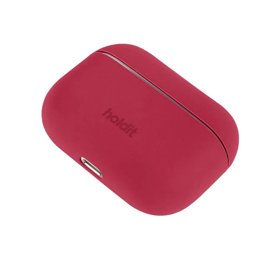 Holdit Silikone Cover Til AirPods Pro 2 / Pro - Red Velvet