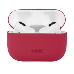 Holdit Silikone Cover Til AirPods Pro 2 / Pro - Red Velvet