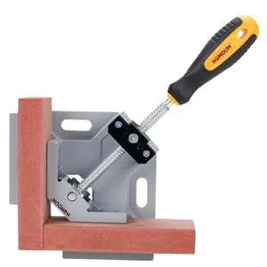 Homdum 90° Corner Clamp Single Hand Quick Release Button 90 Degree clamping tool For Welding Wood Working & Photo Framing Right Angle double clamp Pack of 2 Pecies