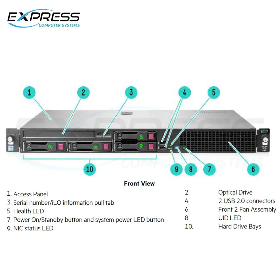 HPE ProLiant DL20 Gen9 Base Server | E3-1220v5 8GBU B140i 2LFF 290W PS | 823556-B21